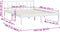 vidaXL - Bedframe - massief - grenenhout - wit - 140x200 - cm