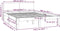 vidaXL - Bedframe - massief - grenenhout - wit - 140x200 - cm
