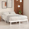 vidaXL - Bedframe - massief - grenenhout - wit - 140x200 - cm