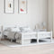 vidaXL - Bedframe - massief - grenenhout - wit - 140x200 - cm
