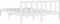 vidaXL - Bedframe - massief - grenenhout - wit - 140x200 - cm