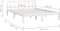 vidaXL - Bedframe - massief - grenenhout - wit - 140x200 - cm