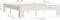 vidaXL - Bedframe - massief - grenenhout - wit - 140x200 - cm