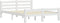 vidaXL - Bedframe - massief - grenenhout - wit - 140x200 - cm