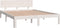 vidaXL - Bedframe - massief - grenenhout - wit - 140x200 - cm