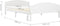vidaXL - Bedframe - massief - grenenhout - wit - 140x200 - cm