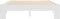 vidaXL - Bedframe - massief - grenenhout - wit - 140x200 - cm