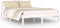 vidaXL - Bedframe - massief - grenenhout - wit - 140x200 - cm