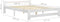 vidaXL - Bedframe - massief - grenenhout - wit - 140x200 - cm