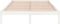 vidaXL - Bedframe - massief - grenenhout - wit - 140x200 - cm