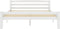 vidaXL - Bedframe - massief - grenenhout - wit - 140x200 - cm