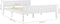 vidaXL - Bedframe - massief - grenenhout - wit - 140x200 - cm