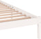 vidaXL - Bedframe - massief - grenenhout - wit - 140x200 - cm