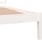 vidaXL - Bedframe - massief - grenenhout - wit - 150x200 - cm