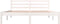 vidaXL - Bedframe - massief - grenenhout - wit - 150x200 - cm