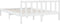 vidaXL - Bedframe - massief - grenenhout - wit - 150x200 - cm