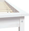 vidaXL - Bedframe - massief - grenenhout - wit - 150x200 - cm