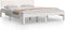 vidaXL - Bedframe - massief - grenenhout - wit - 160x200 - cm
