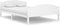 vidaXL - Bedframe - massief - grenenhout - wit - 160x200 - cm