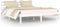 vidaXL - Bedframe - massief - grenenhout - wit - 160x200 - cm
