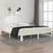 vidaXL - Bedframe - massief - grenenhout - wit - 160x200 - cm