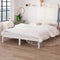 vidaXL - Bedframe - massief - grenenhout - wit - 160x200 - cm