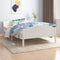 vidaXL - Bedframe - massief - grenenhout - wit - 160x200 - cm