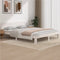 vidaXL - Bedframe - massief - grenenhout - wit - 160x200 - cm