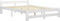 vidaXL - Bedframe - massief - grenenhout - wit - 160x200 - cm