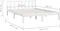 vidaXL - Bedframe - massief - grenenhout - wit - 160x200 - cm