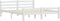 vidaXL - Bedframe - massief - grenenhout - wit - 160x200 - cm