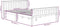 vidaXL - Bedframe - massief - grenenhout - wit - 160x200 - cm