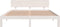 vidaXL - Bedframe - massief - grenenhout - wit - 160x200 - cm