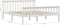 vidaXL - Bedframe - massief - grenenhout - wit - 160x200 - cm