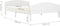 vidaXL - Bedframe - massief - grenenhout - wit - 160x200 - cm