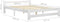 vidaXL - Bedframe - massief - grenenhout - wit - 160x200 - cm
