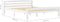 vidaXL - Bedframe - massief - grenenhout - wit - 160x200 - cm