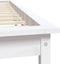 vidaXL - Bedframe - massief - grenenhout - wit - 160x200 - cm