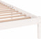 vidaXL - Bedframe - massief - grenenhout - wit - 160x200 - cm
