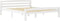 vidaXL - Bedframe - massief - grenenhout - wit - 160x200 - cm
