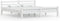 vidaXL - Bedframe - massief - grenenhout - wit - 180x200 - cm