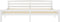 vidaXL - Bedframe - massief - grenenhout - wit - 180x200 - cm