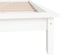 vidaXL - Bedframe - massief - grenenhout - wit - 180x200 - cm
