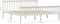 vidaXL - Bedframe - massief - grenenhout - wit - 180x200 - cm