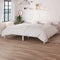 vidaXL - Bedframe - massief - grenenhout - wit - 180x200 - cm