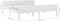 vidaXL - Bedframe - massief - grenenhout - wit - 180x200 - cm