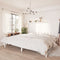 vidaXL - Bedframe - massief - grenenhout - wit - 180x200 - cm