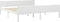 vidaXL - Bedframe - massief - grenenhout - wit - 180x200 - cm