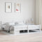 vidaXL - Bedframe - massief - grenenhout - wit - 180x200 - cm