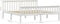 vidaXL - Bedframe - massief - grenenhout - wit - 180x200 - cm